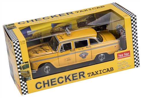 Christopher Lloyd and Tony Danza Dual Signed Sun Star Checker Taxicab Diecast Replica Model (JSA)